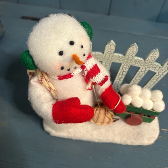 Cheerful Snowman with Red and Green Accents - Picture 6 of 11